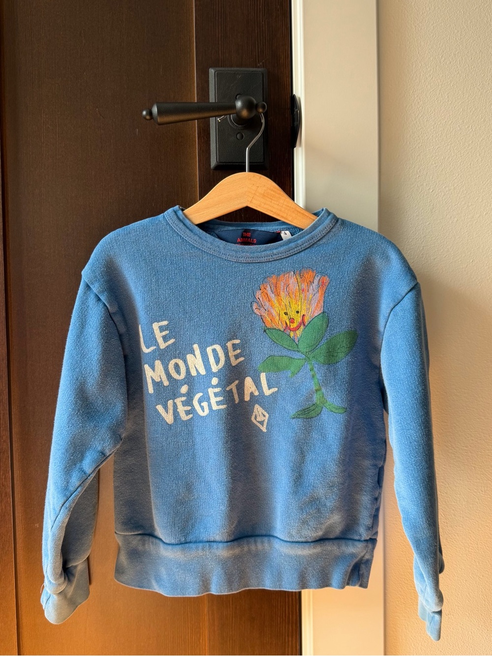 Kids Blue Floral Graphic Sweatshirt - Le Monde Végétal